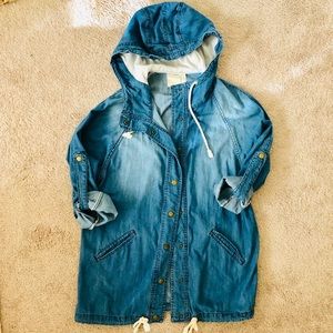 Denim Hooded Jacket